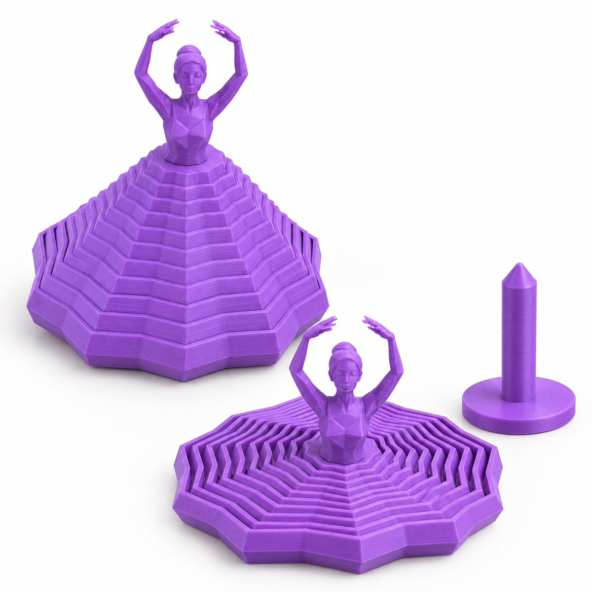 Fidget Bailarina - Enróscala y hazla girar en su soporte. Juguete ASMR perfecto para decorar y para desestresarse